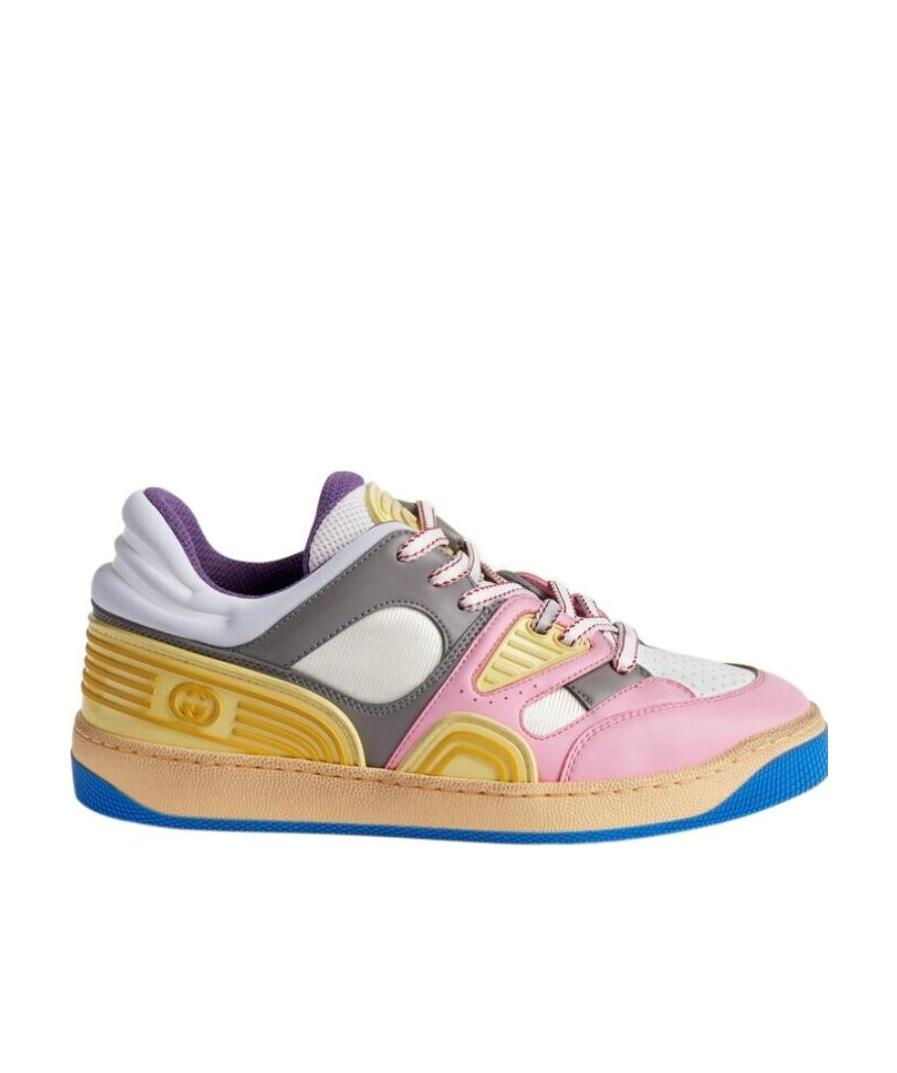 Gucci Basket Panelled Sneakers In Multicolor