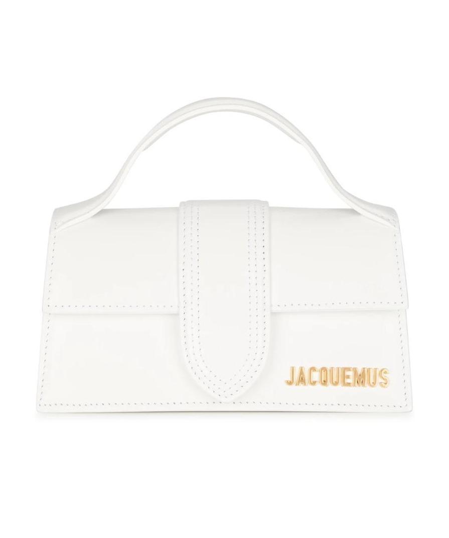 Shop Jacquemus Logo Handbag In White
