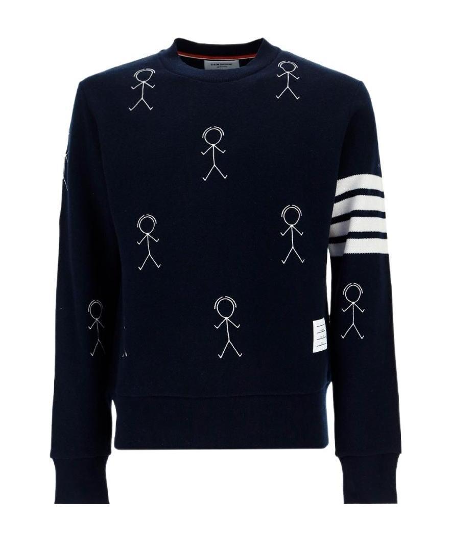 Thom Browne 4-bar Mr.thom Icon Sweatshirt In Black