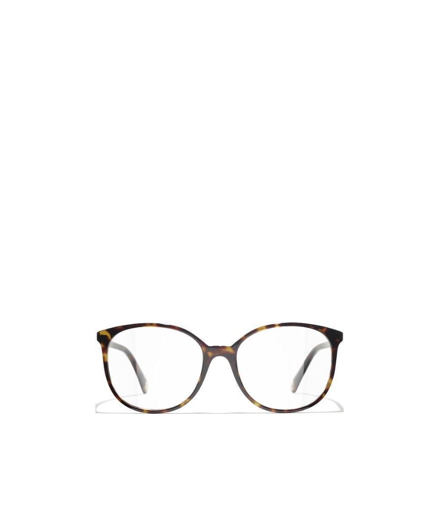 Pre-owned Chanel Cat Rimmed Glasses In Brown