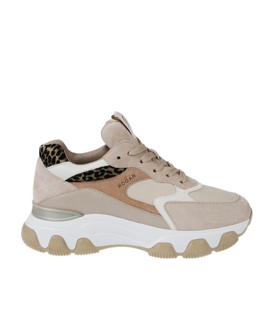 Hogan Hyperactive Chunky Panelled Sneakers In Nude