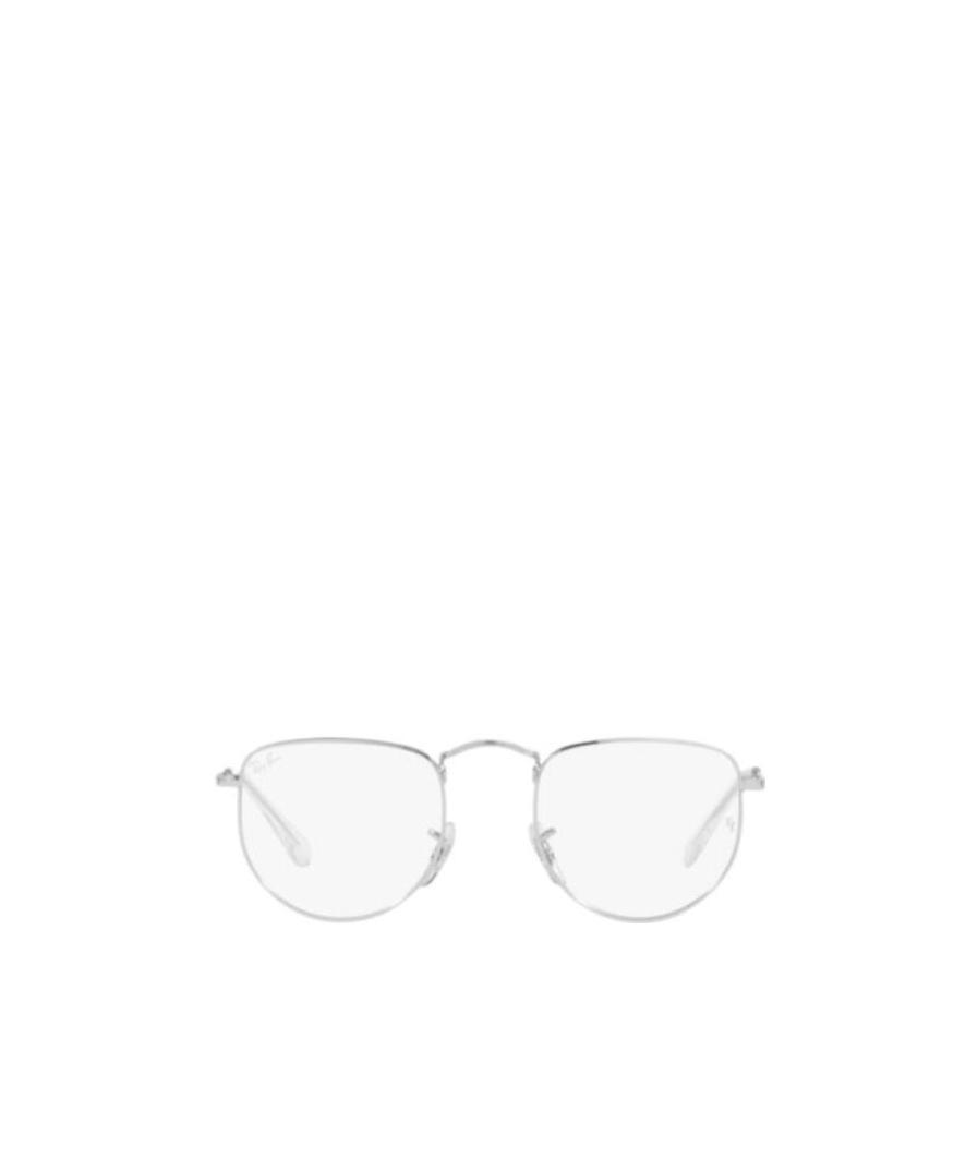 Ray Ban Logo Metal Frame Flat Mirror In White
