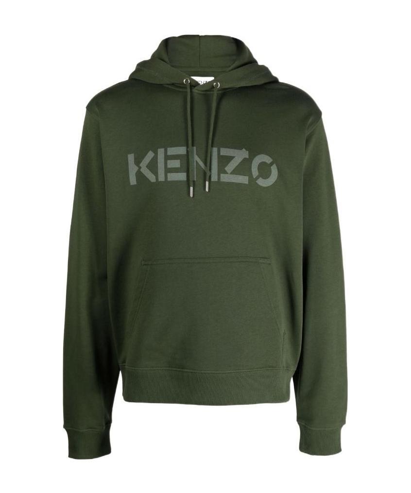 Kenzo Logo-print Hoodie In Black