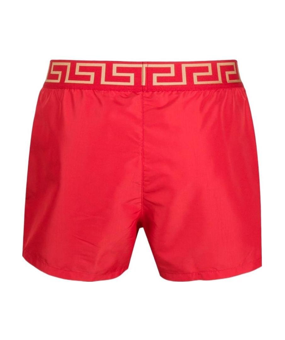 Versace Greca Key Swimming Trunks In Nude