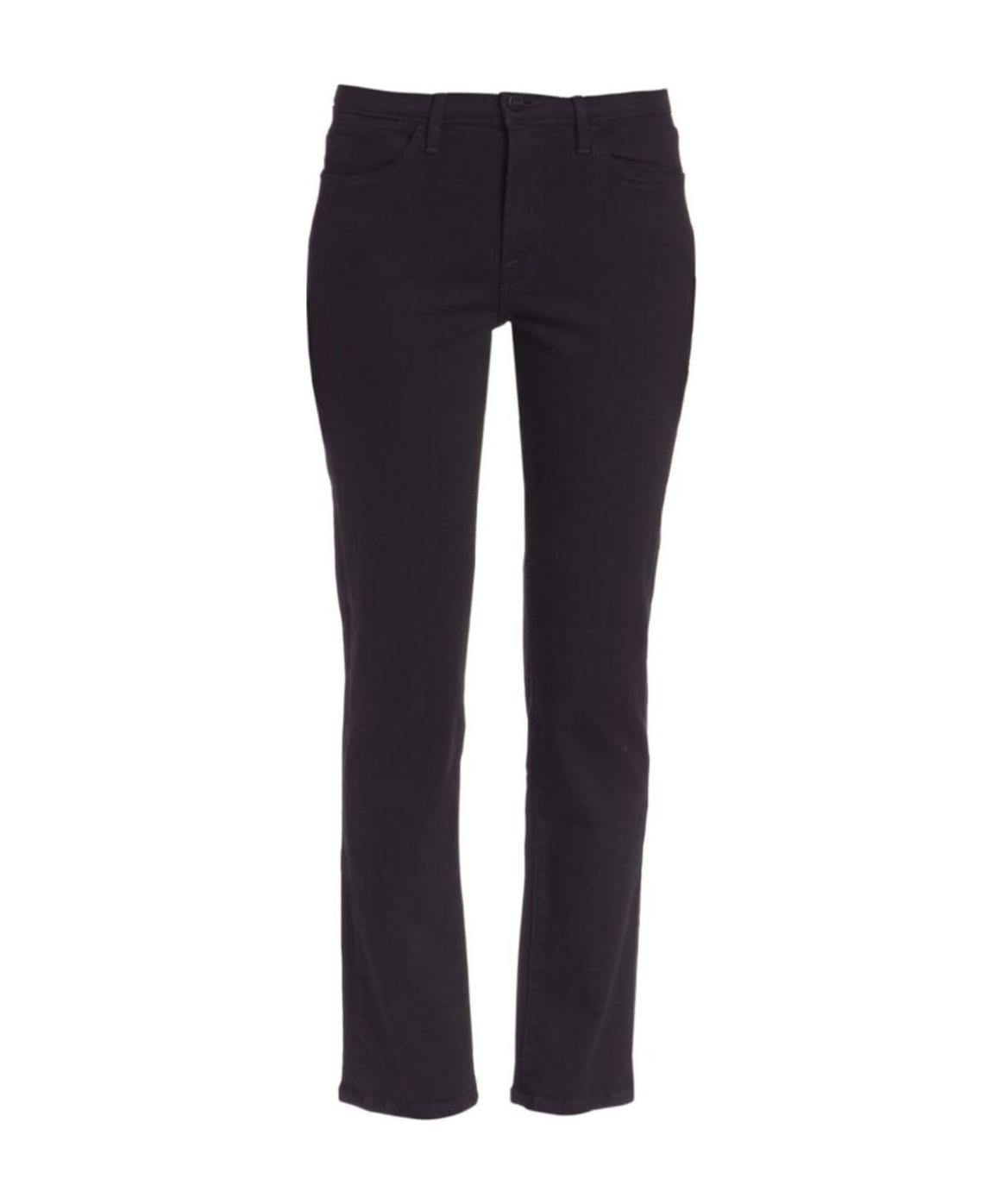 Frame Le High Straight Leg Jeans In Black