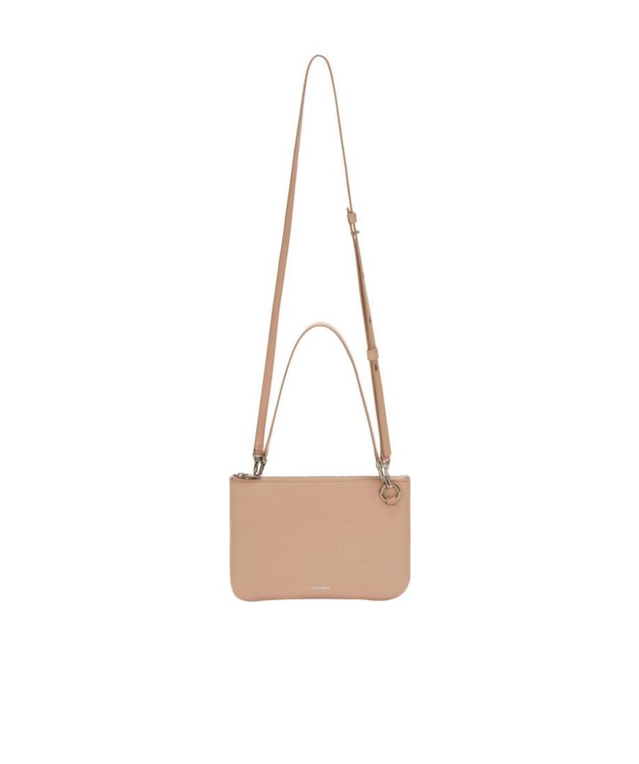 【Jil Sander】 Mini leather crossbody bag Jil Sander Mini Leather Crossbody Bag In Nude | ModeSens