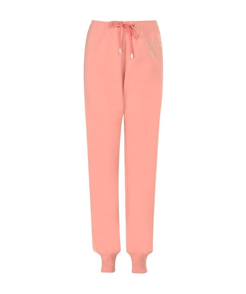 Moschino Embroidered Logo Sweatpants In Pink