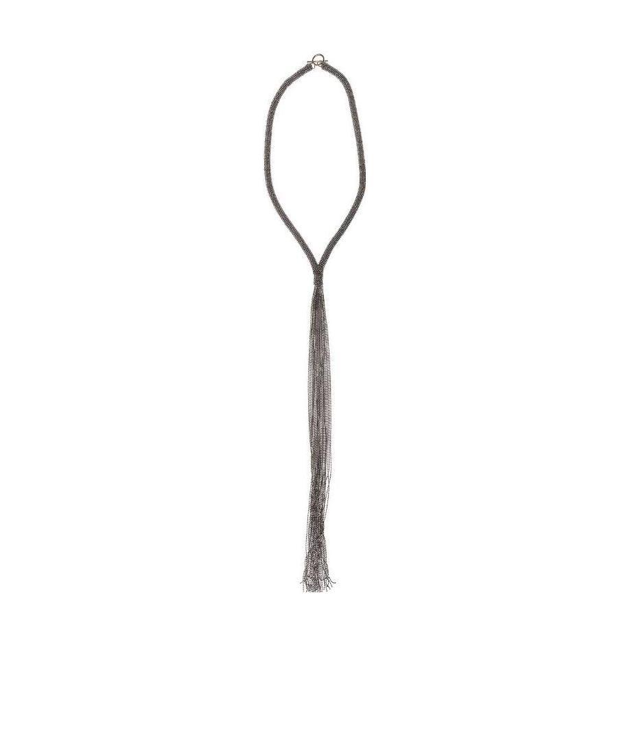 Brunello Cucinelli Monile Necklace In Gray