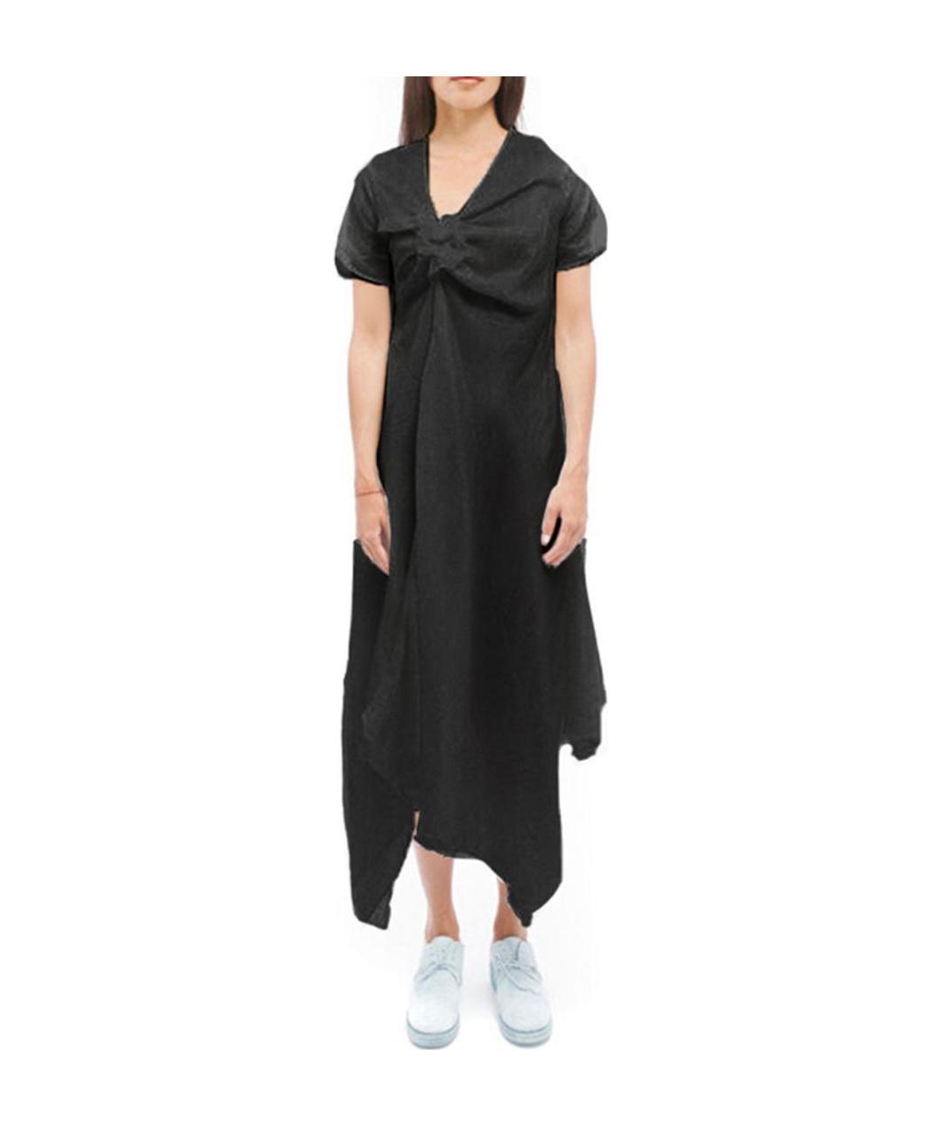 Marc Le Bihan Pleated Dress In Black