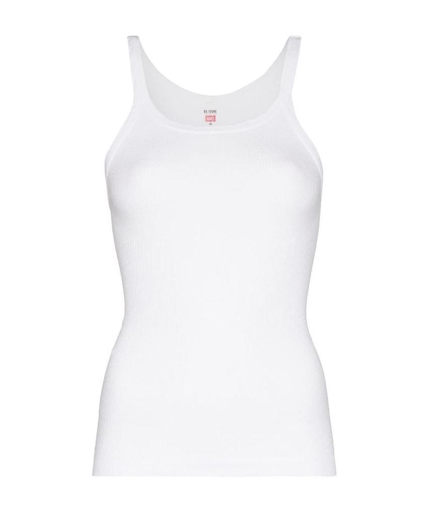 Re/done Rib Vest In White