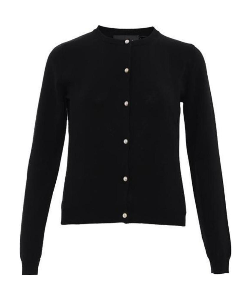 Moschino Knitted Design Cardigan In Black