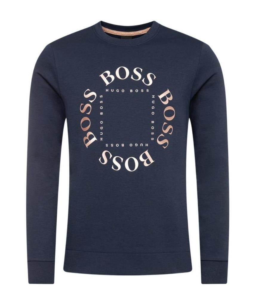 HUGO BOSS ROUND-NECKED LOGO SWEATER 