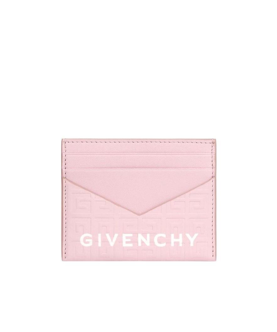 Givenchy Logo Logo Leather Clip In Pink
