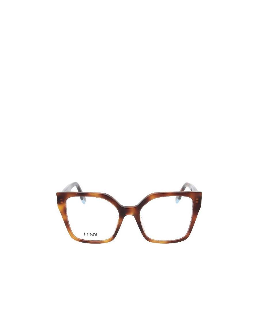 Fendi Tortoiseshell-effect Square-frame Glasses In Multicolor