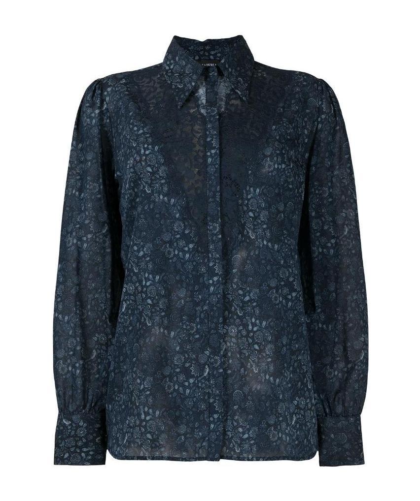 Shop La Perla Lace-trimmed Semi-sheer Top In Black