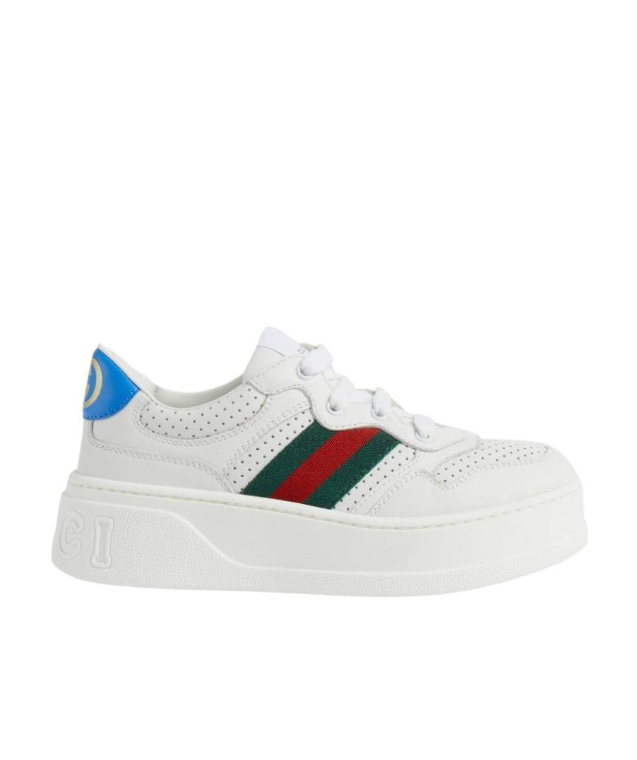 Shop Gucci House Web Chunky Sneakers In White