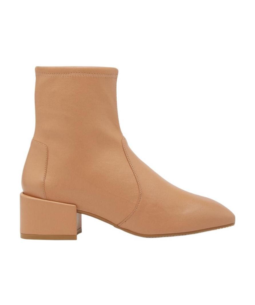 Stuart Weitzman Slip-on Ankle Boots In Nude