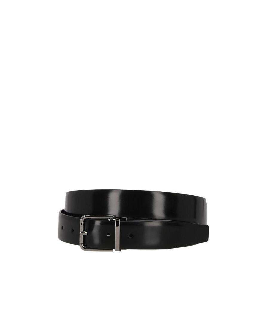Dolce & Gabbana Calf-leather Belt In Black