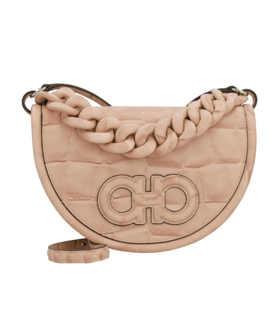 FERRAGAMO AURA LEATHER CROSSBODY BAG