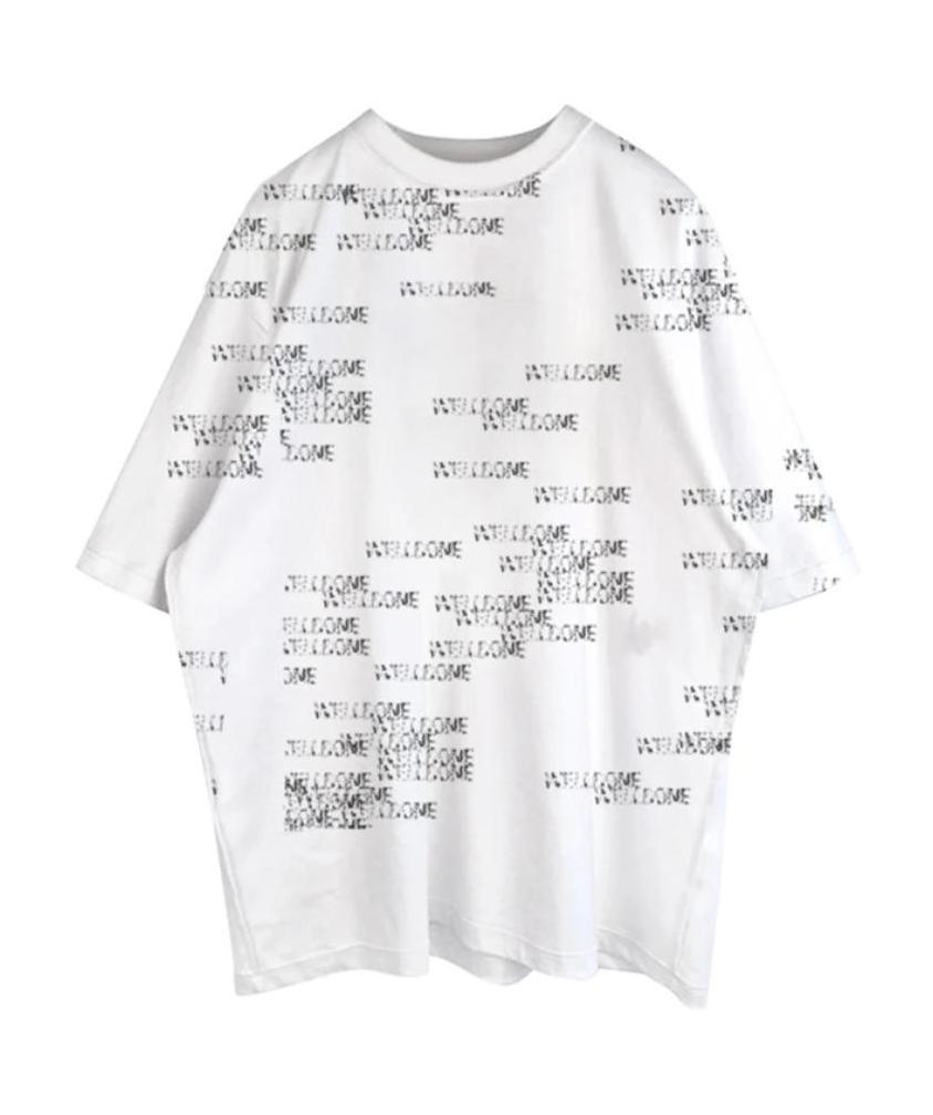 We11 Done Round-necked T-shirt In White