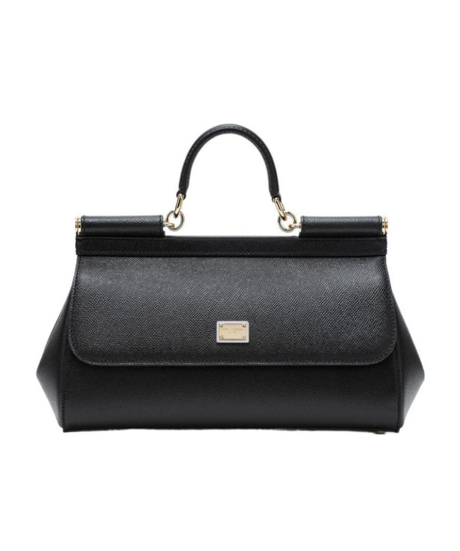 Dolce & Gabbana Small Sicily Tote Bag In Black