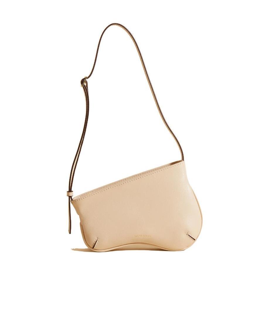 Manu Atelier Mini Curve Hobo Bag In Nude