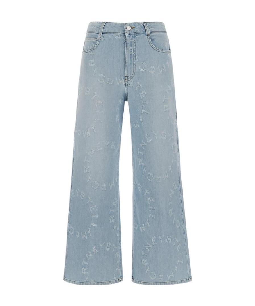 Stella Mccartney Distressed High-rise Jeans In Blue