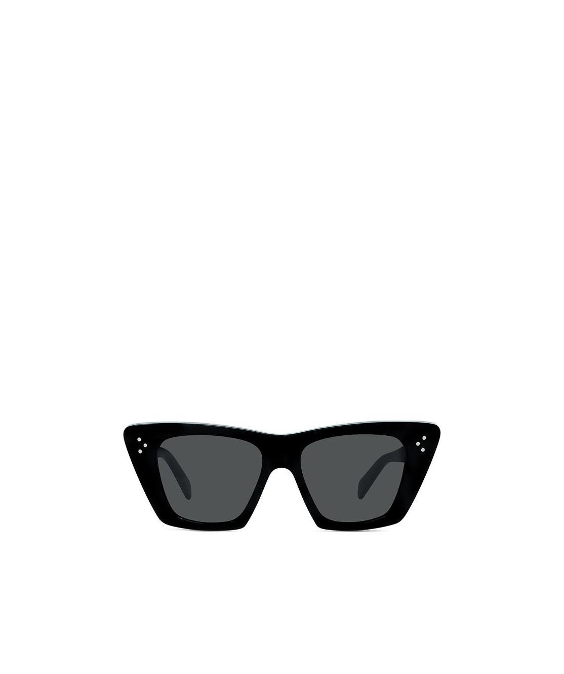 Celine Colored Lens Square Frame Sunglasses In Black