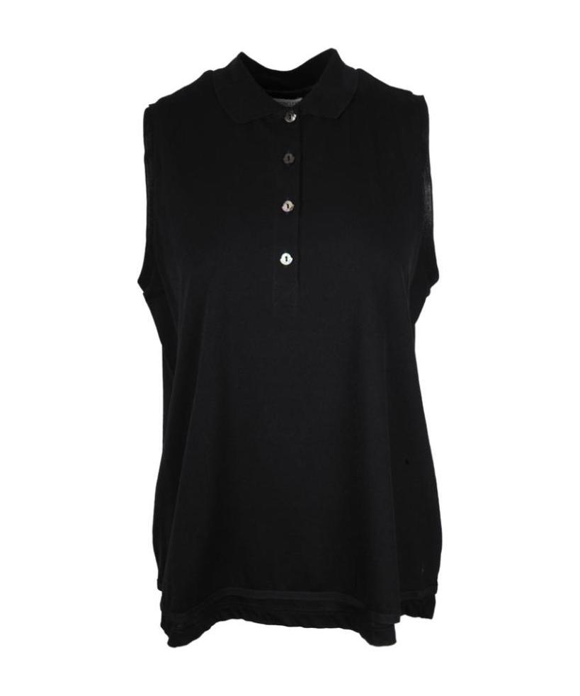 Moncler Button Sleeveless Blouse In Black