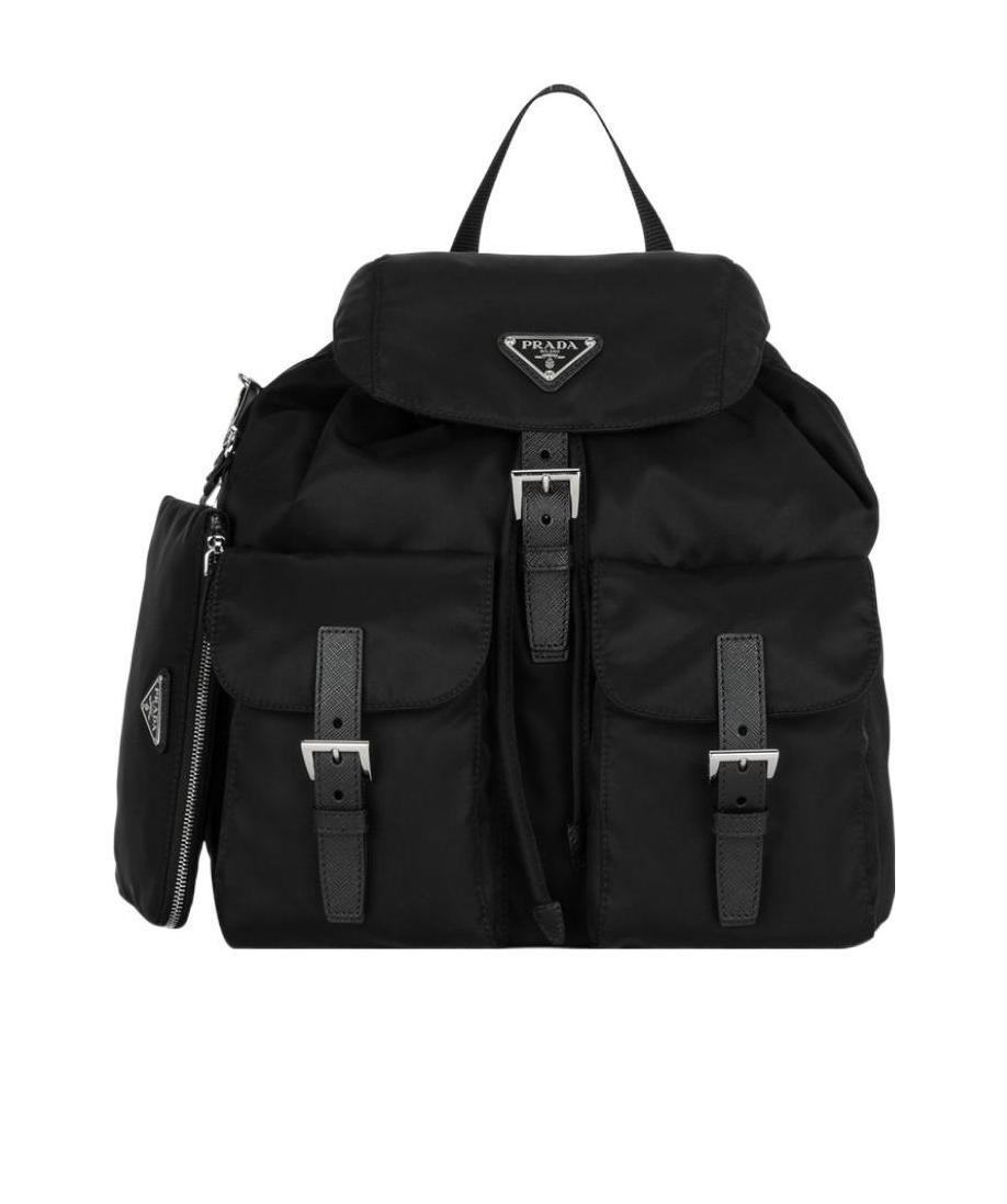 Prada Logo Backpack In Black