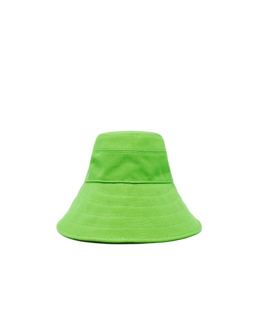 Attico Dylan Cotton Bucket Hat In Green