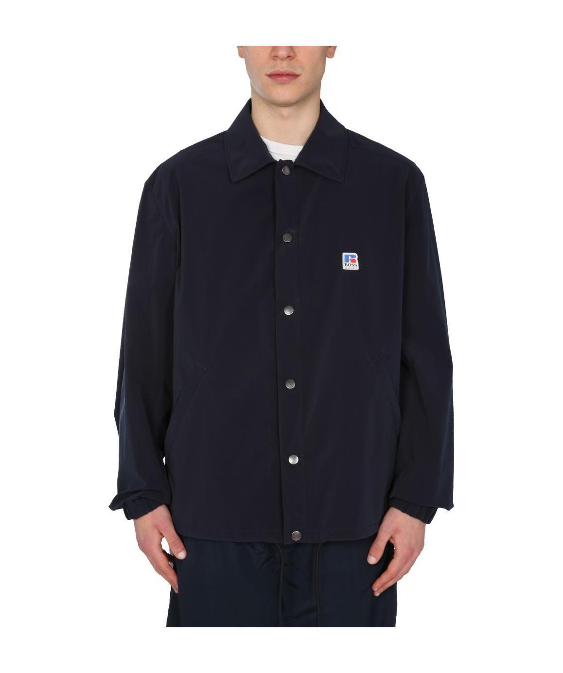 Shop Hugo Boss Breasted Casual Jacket In Black