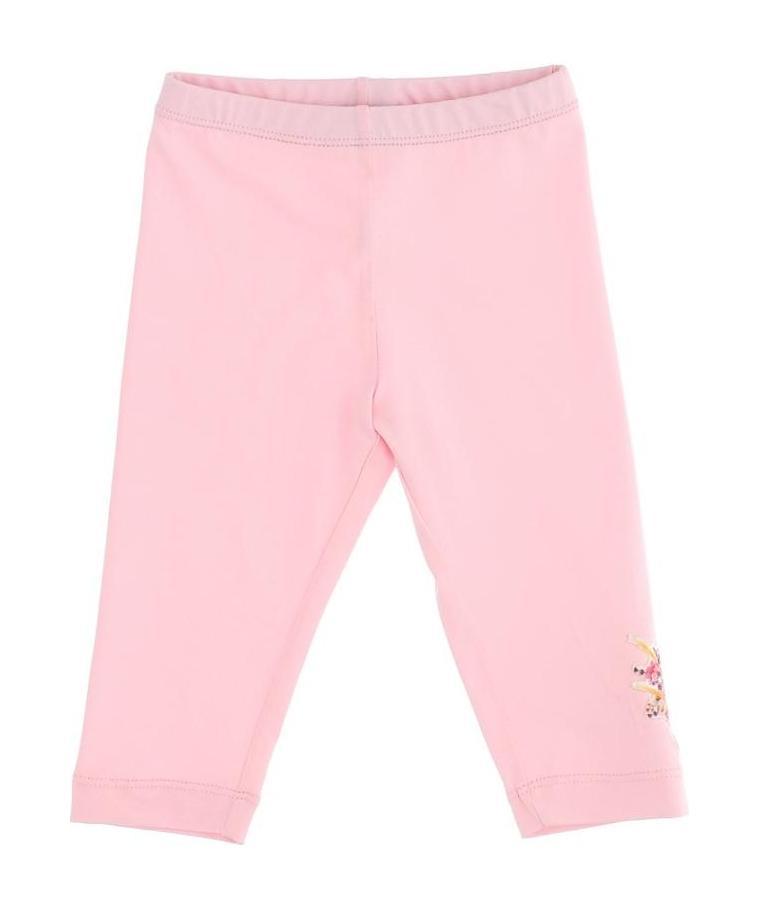 Monnalisa Floral-embroidered Leggings In Pink