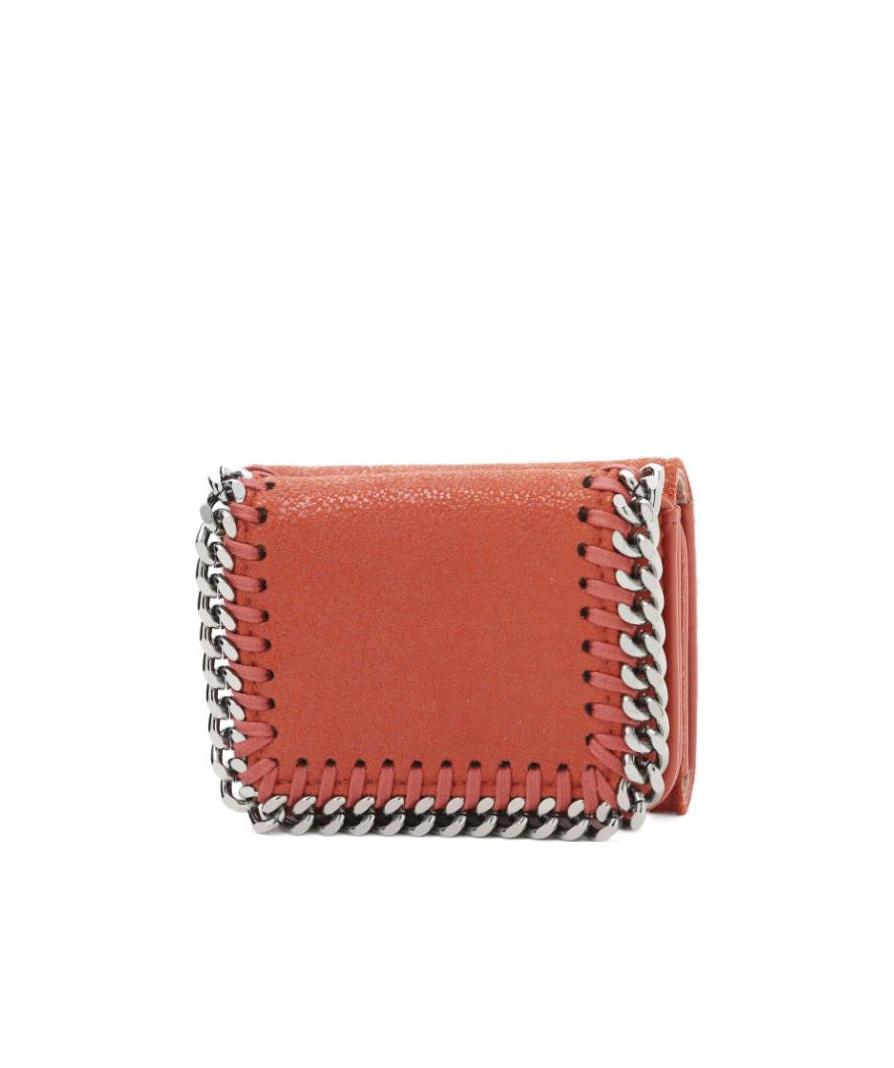 Stella Mccartney Logo Wallet In Orange