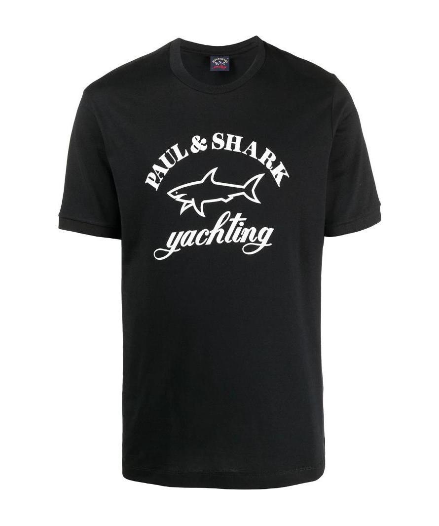 Shop Paul & Shark Logo Print T-shirt In Black