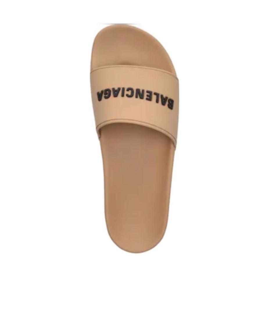 Balenciaga Logo Rubber Pool Slide Sandals