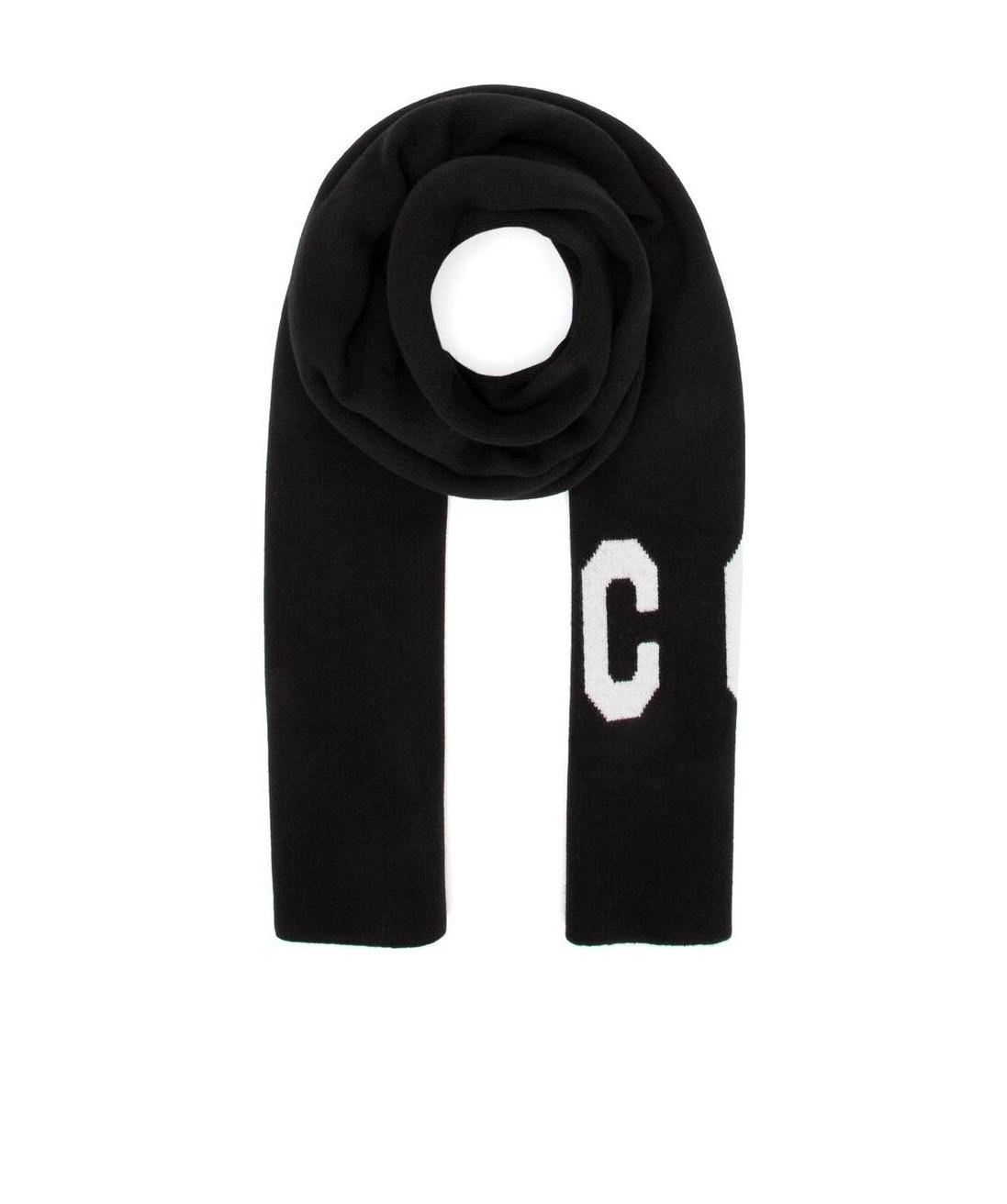 Dsquared2 Icon Print Scarf In Black