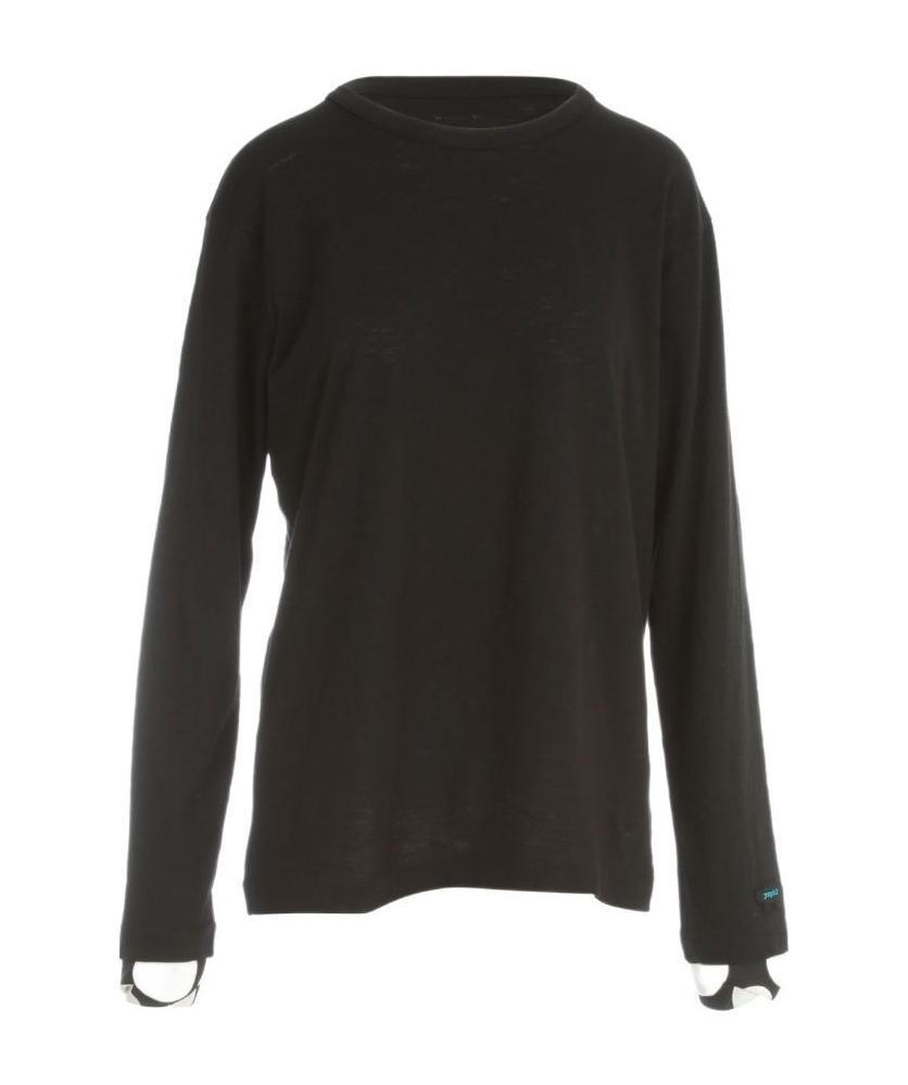Y's Long-sleeved T-shirt With Round Neck In Black