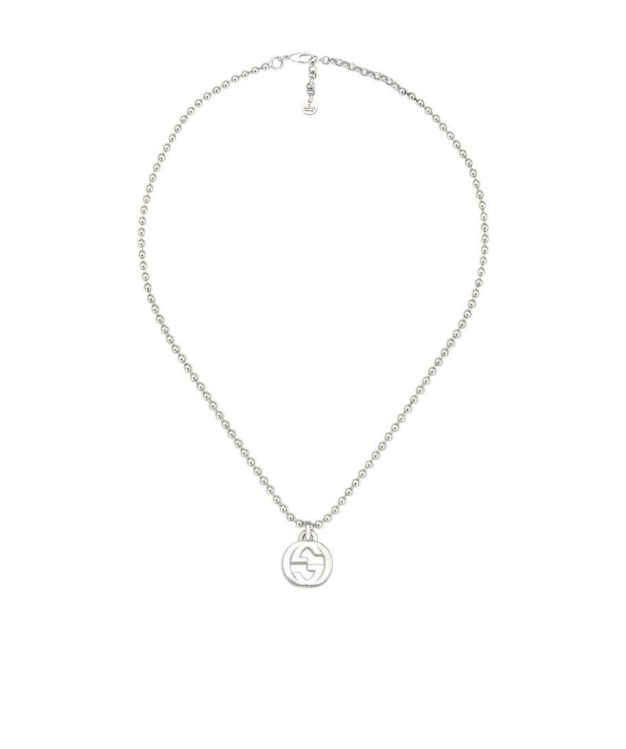 Gucci Interlocking G Sterling-silver Pendant Necklace In Metallic