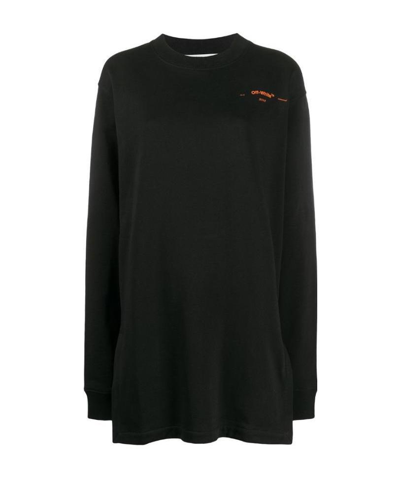 Off-white Coral-embroidered Oversized Jumper In Black