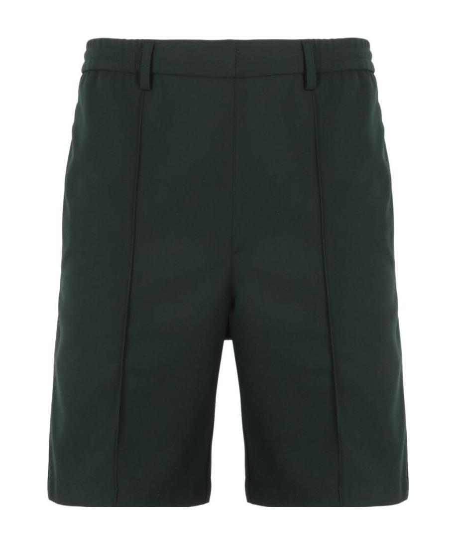 Ami Alexandre Mattiussi Elasticated Waistband Bermuda Shorts In Green