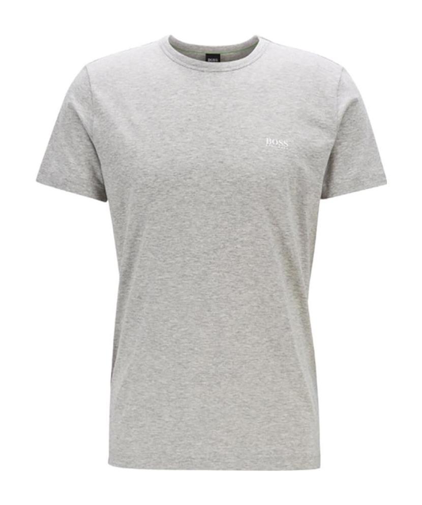 Hugo Boss Logo-print Cotton T-shirt In Gray