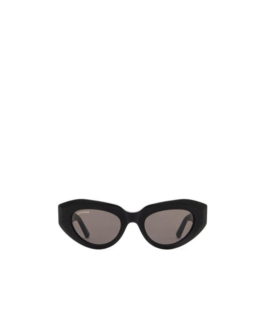 Balenciaga Oval-frame Sunglasses In Black