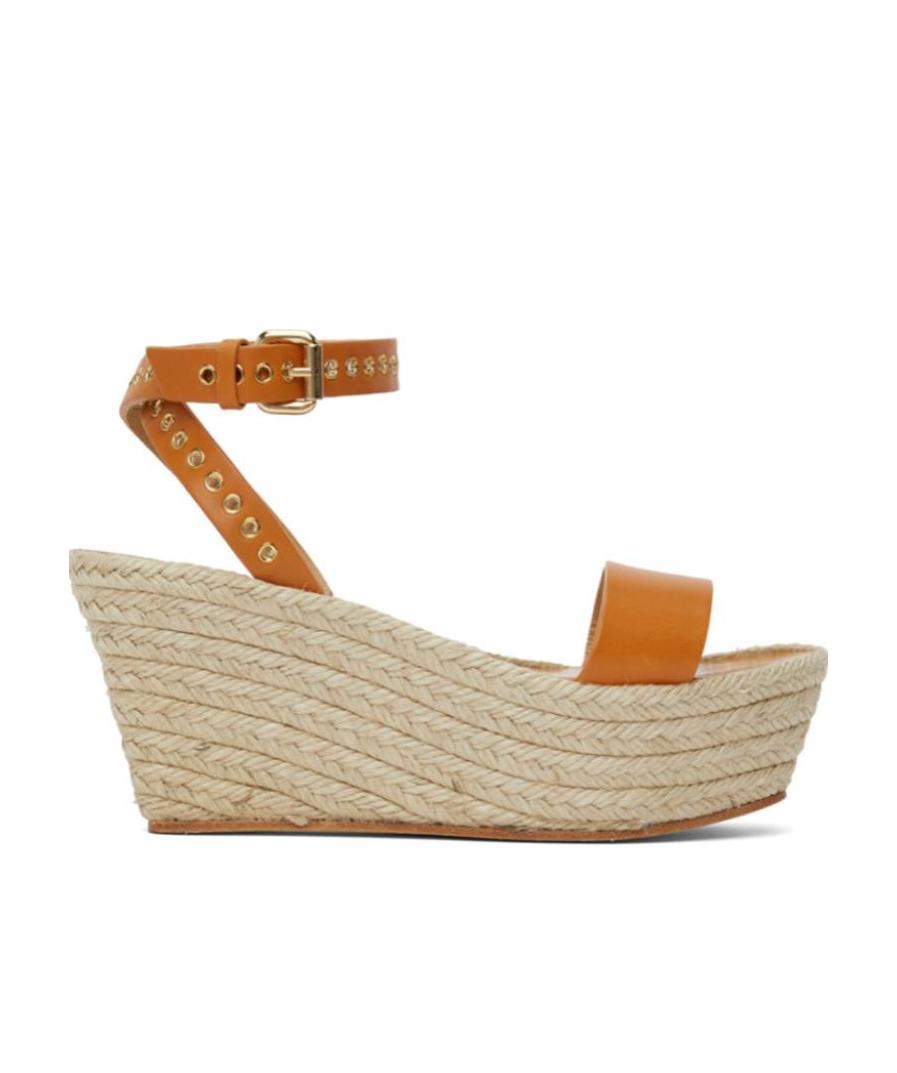 ISABEL MARANT LOGO SLOPE HEEL SANDALS