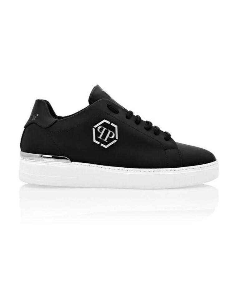 Shop Philipp Plein Logo Details Casual Sports Shoes In Black