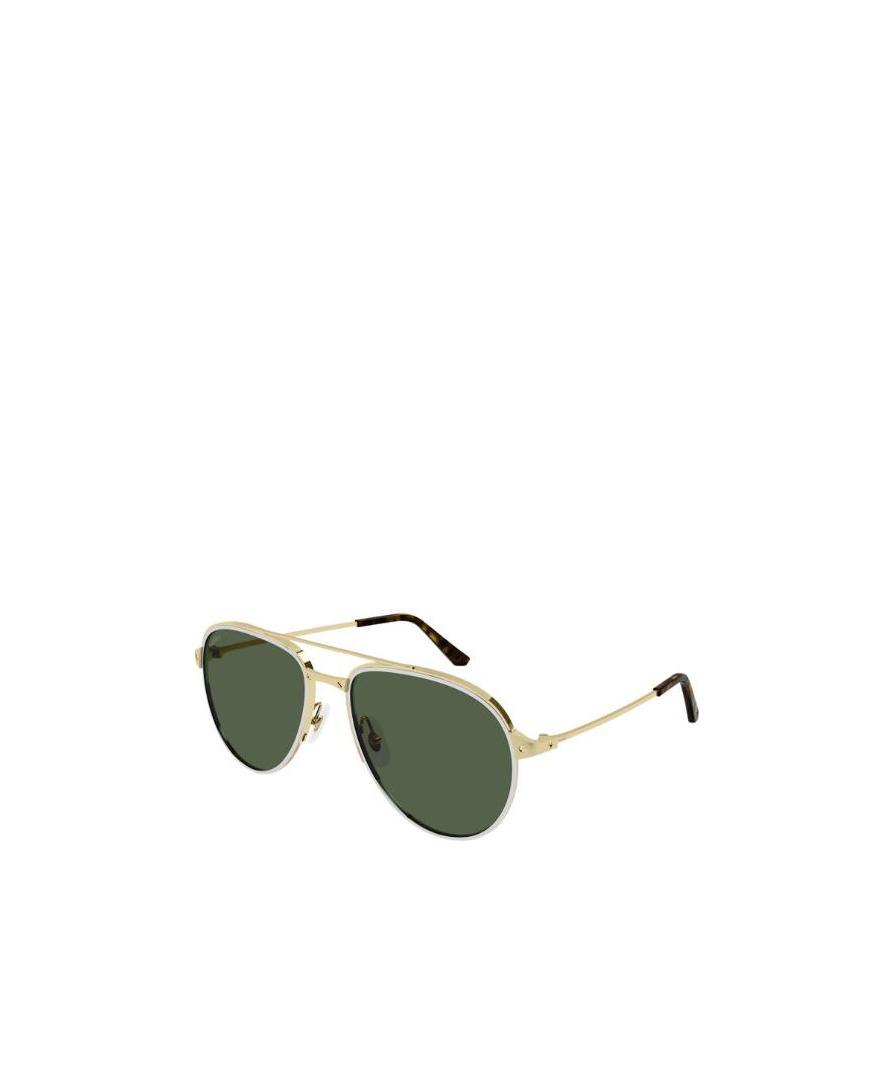 Cartier Men's Polarized Aviator Sunglasses In Green