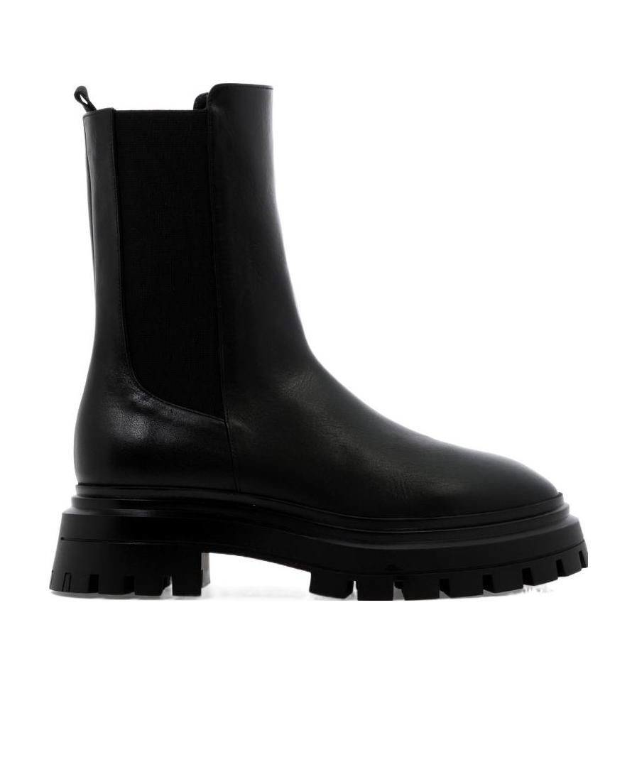 Stuart Weitzman Round-headed Ankle Boots In Black