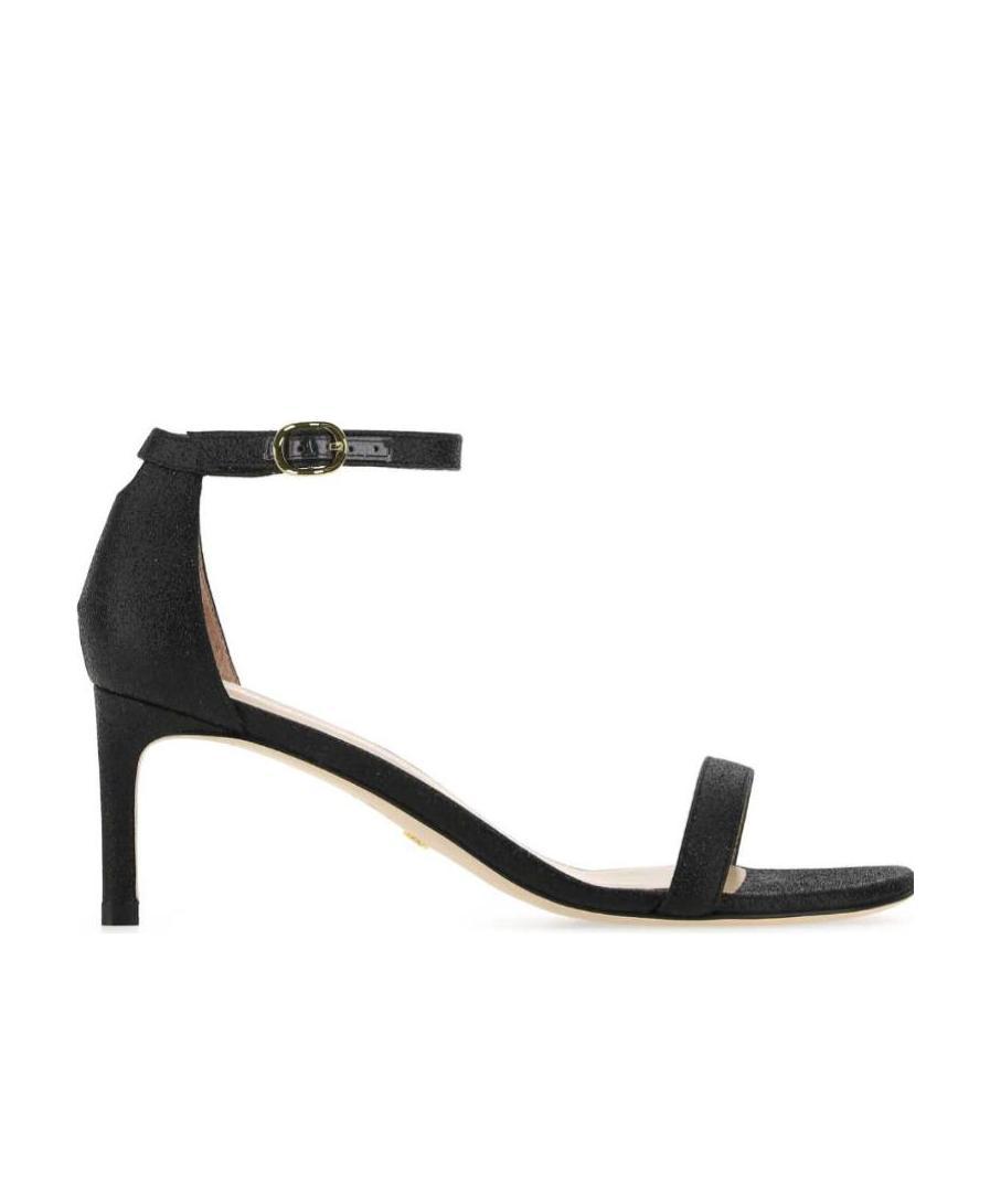 Stuart Weitzman Open-toed High-heeled Sandals In Black