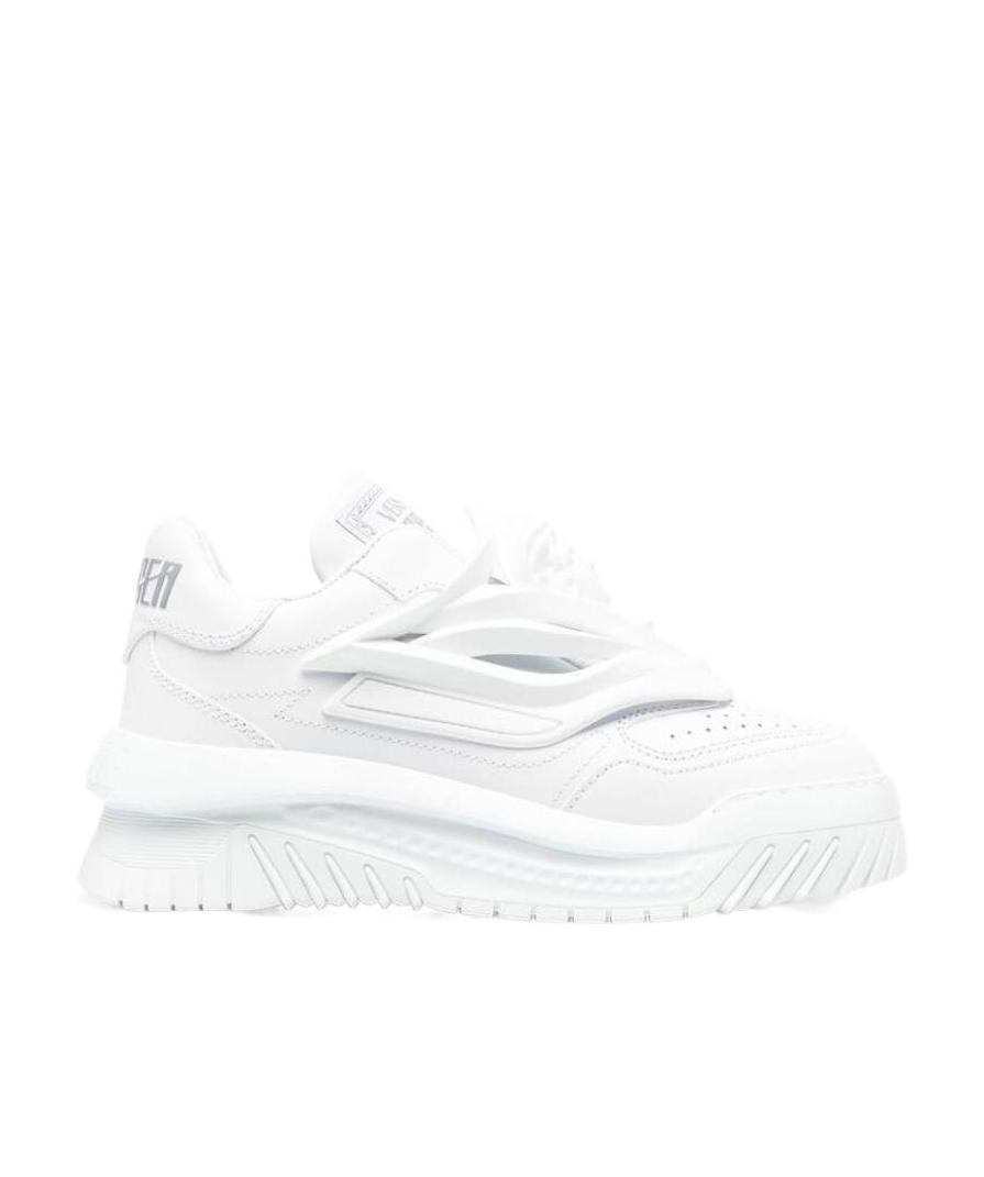 Versace Odissea Caged Rubber Medusa Sneakers In White