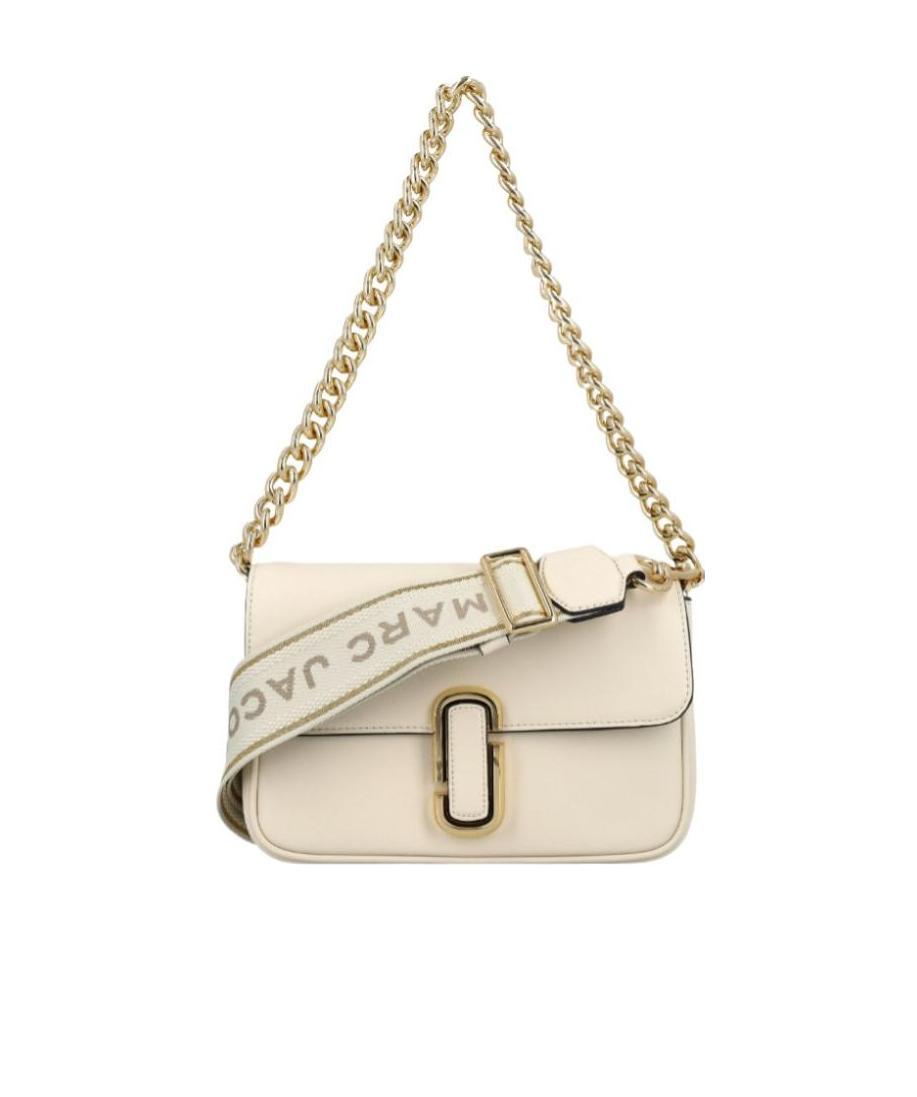 Marc Jacobs The J Marc Foldover Top Shoulder Bag In White